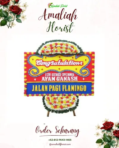 Bunga Papan Congratulation di Tembok Luwung